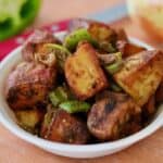 bowl of indian spiced breakfast potatoes