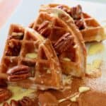 Spiced pecan waffle sections